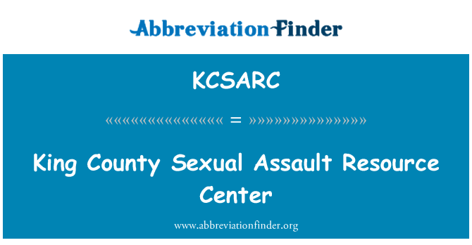 KCSARC: King County spolnega napada Resource Center