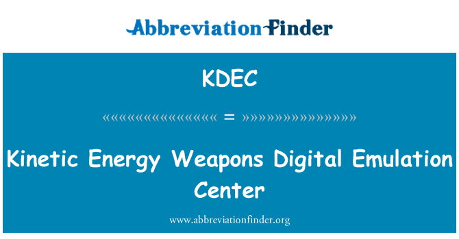 KDEC: Kinetická energie zbraně digitální emulace centrum