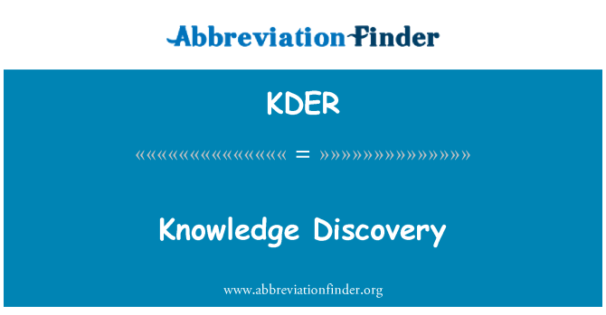 KDER: Knowledge Discovery