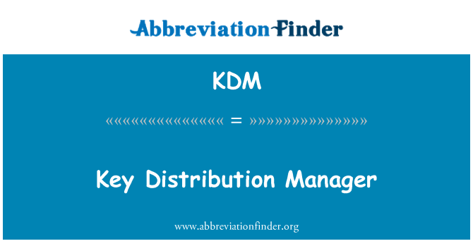 KDM: مفتاح إدارة التوزيع