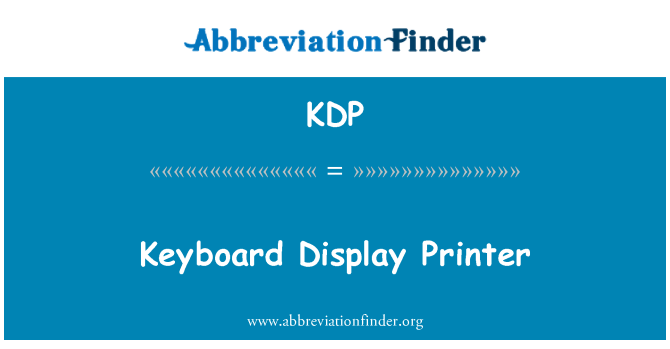 KDP: Pencetak paparan papan kekunci