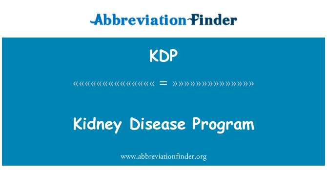 KDP: Programa para la enfermedad del riñón