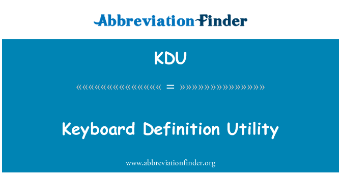 KDU: Definition Tastaturdienstprogramm