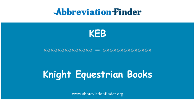 KEB: Рицар конен книги