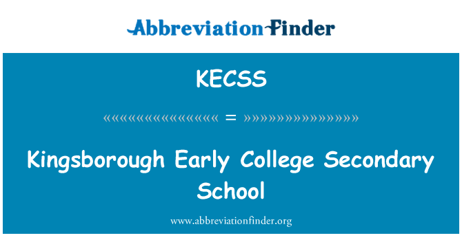 KECSS: Kingsborough vroege College Middelbare School