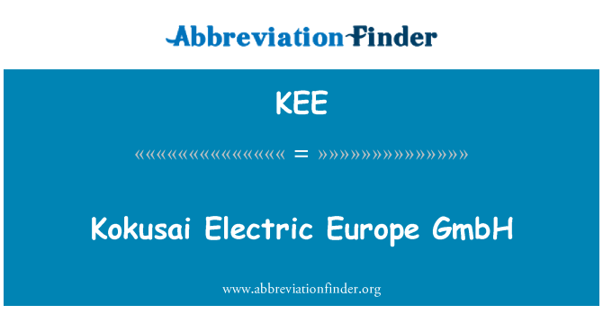 KEE: Elèctrica Kokusai Europe GmbH