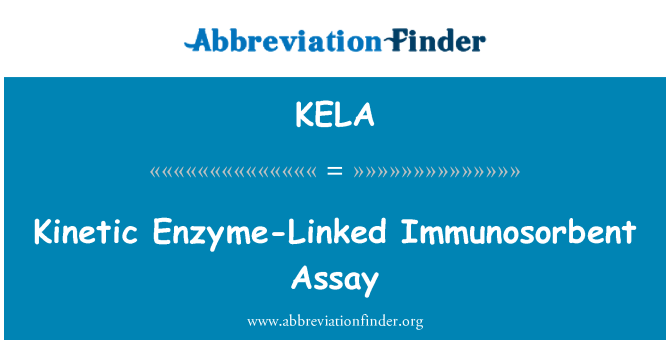 KELA: קינטי מקושרים-אנזים Immunosorbent Assay