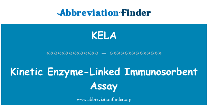 KELA: Assay cinetig cysylltiedig â'r ensym Immunosorbent