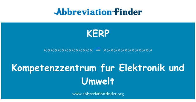 KERP: Kompetenzzentrum 毛皮德國斯坦格和 Umwelt