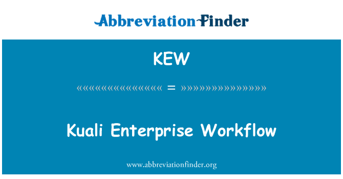 KEW: Aliran kerja kuali Enterprise