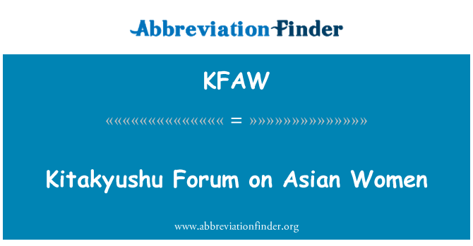 KFAW: Kitakyushu Fórum o asijských žen