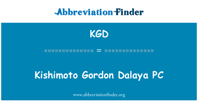 KGD: Kishimoto Gordon Dalaya PC