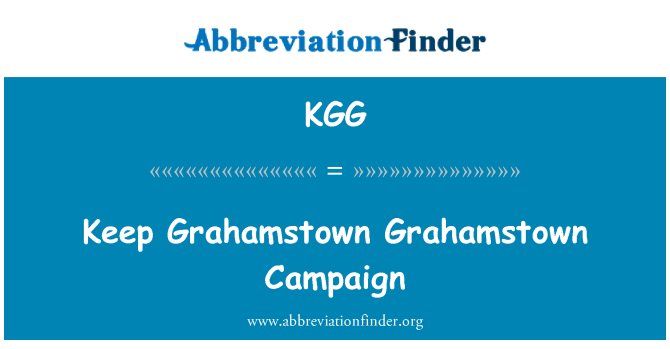 KGG: Garder Grahamstown Grahamstown campagne