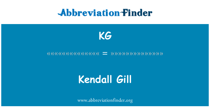 KG: Kendall Gill