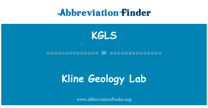 KGLS: Kline geologickou laboratoř