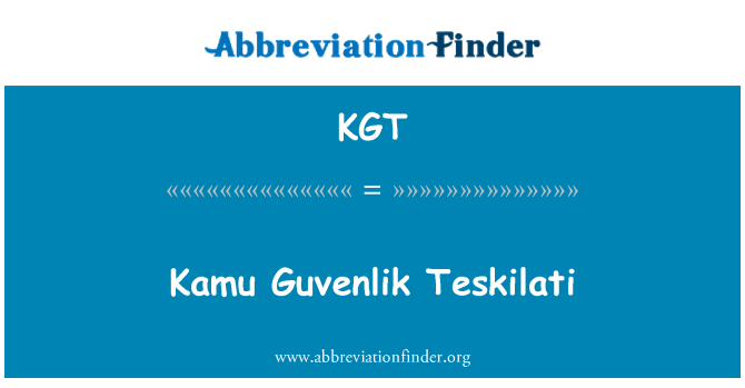 KGT: Cinta Guvenlik Teskilati