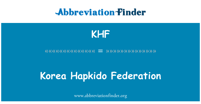 KHF: Kore di Hapkido federasyon