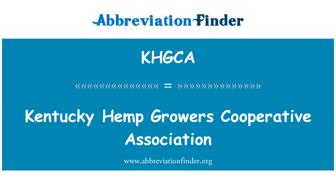 KHGCA: ケンタッキー大麻栽培者協同組合