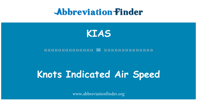KIAS: Nusos indicats velocitat aire