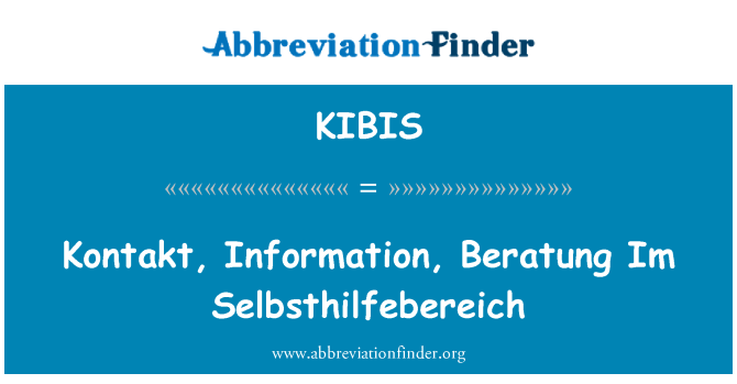 KIBIS: お問い合わせについては、Beratung イム Selbsthilfebereich