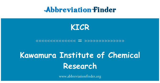 KICR: Rechèch Enstiti chimik Kawamura