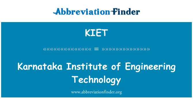 KIET: Karnataka Institute of Engineering teknologi