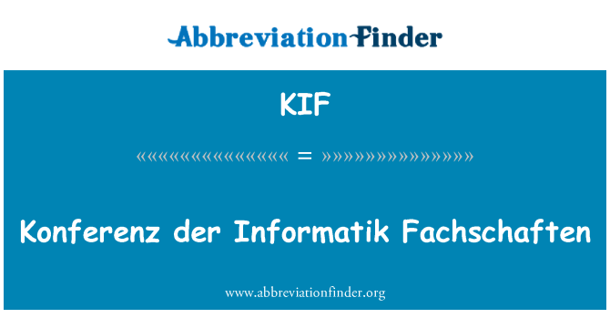 KIF: Konferenz der Informatik-Fachschaften