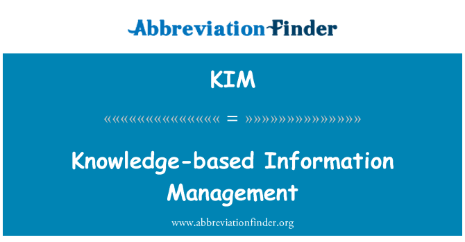 KIM: 知識ベースの情報管理