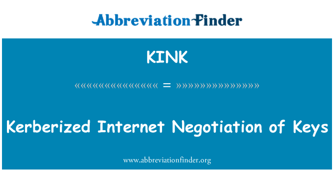 KINK: Internet utilise le protocole Kerberos négociation de clés