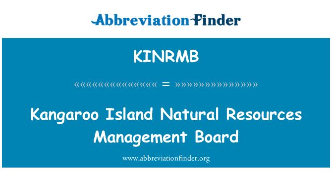 KINRMB: Kangaroo Island Natural Resources Management Board