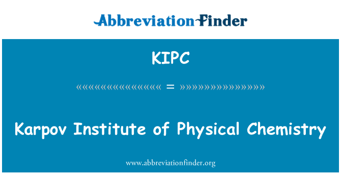 KIPC: Karpov Instituto de físico-química