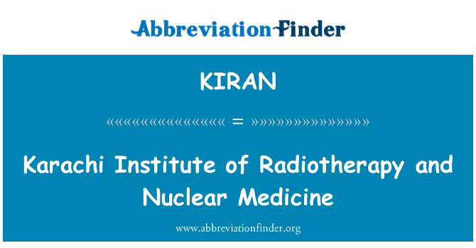 KIRAN: Karáčí Institut radioterapie a nukleární medicíny