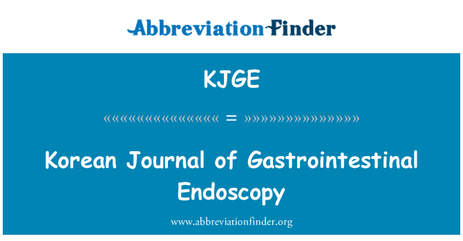 KJGE: Korejski Journal prebavil endoskopijo