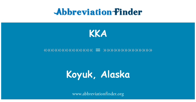 KKA: Койук, Аляска