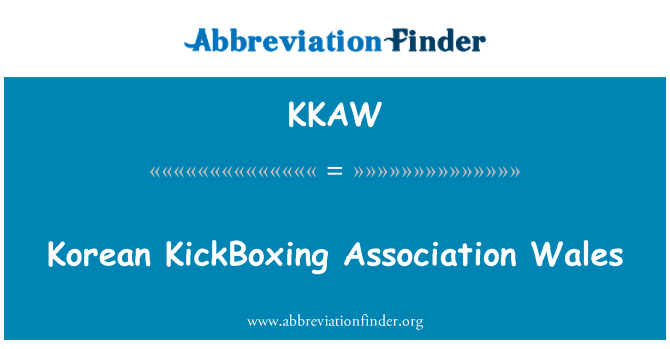 KKAW: Pays de Galles coréen KickBoxing Association