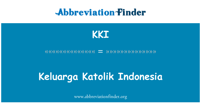 KKI: Keluarga Katolik اندونزی