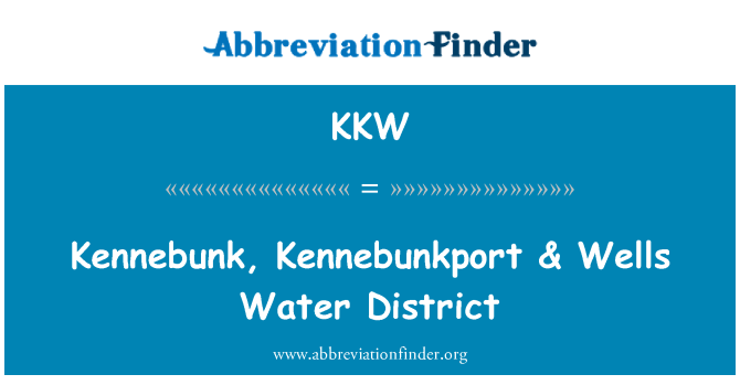 KKW: Kennebunk, Kennebunkport & Wells vody okres