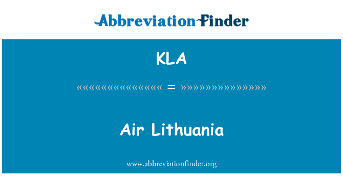 KLA: Air Litauen