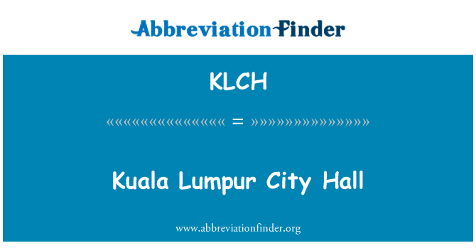 KLCH: Kouala Loumpou City Hall