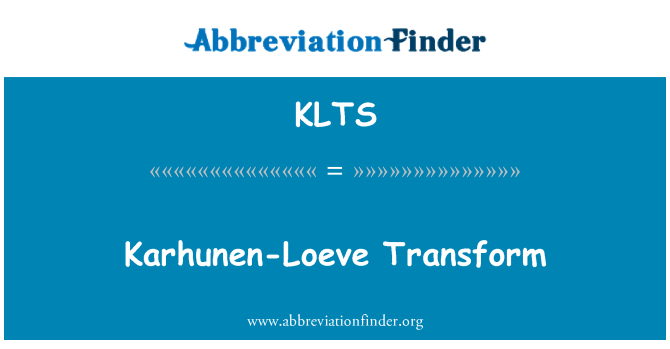 KLTS: Transfòme nan Karhunen-Loeve