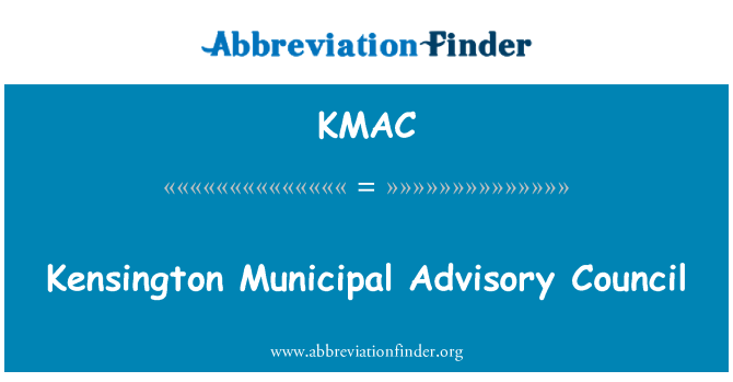 KMAC: 肯辛頓市政諮詢理事會