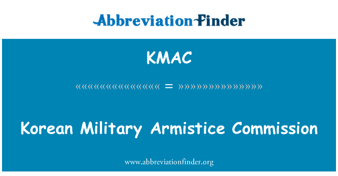 KMAC: Suruhanjaya perjanjian gencatan senjata tentera Korea