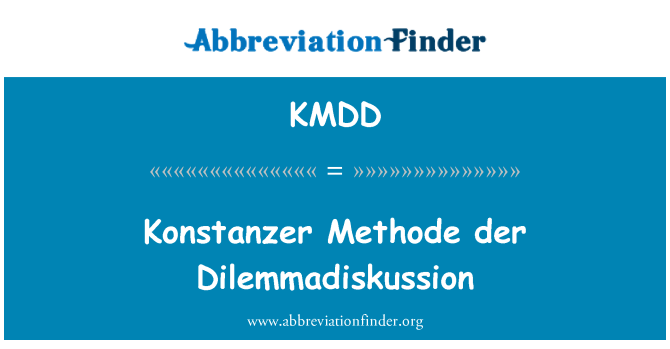 KMDD: Konstanzer Methode der Dilemmadiskussion