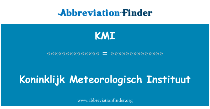 KMI: Koninklijk Meteorologisch Instituut