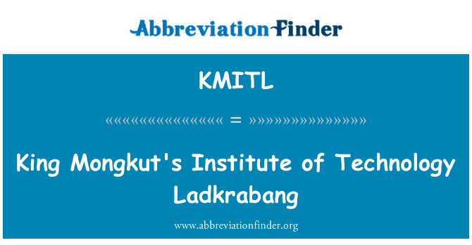 KMITL: Wa Mongkut Enstiti teknoloji Ladkrabang