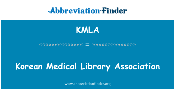 KMLA: Asociación de bibliotecas médicas Coreano