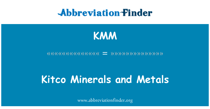 KMM: Kitco mineralen en metalen