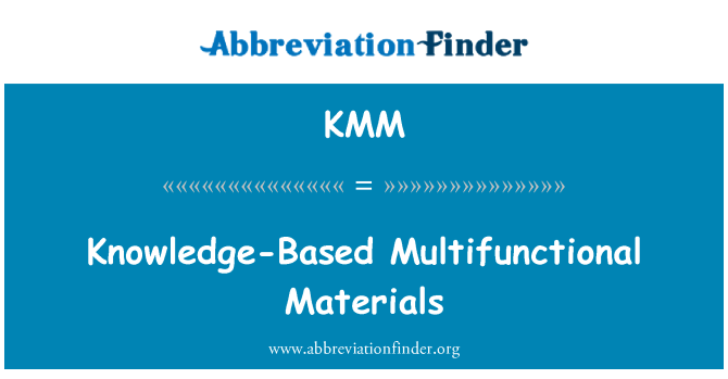 KMM: مواد متعددة الوظائف المعرفية