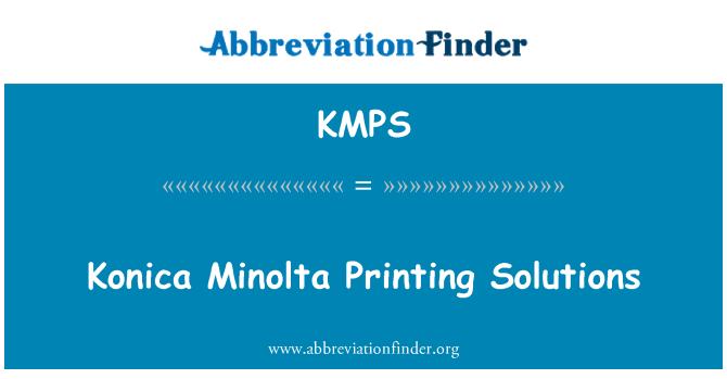 KMPS: Konica Minolta skrivarlösningar