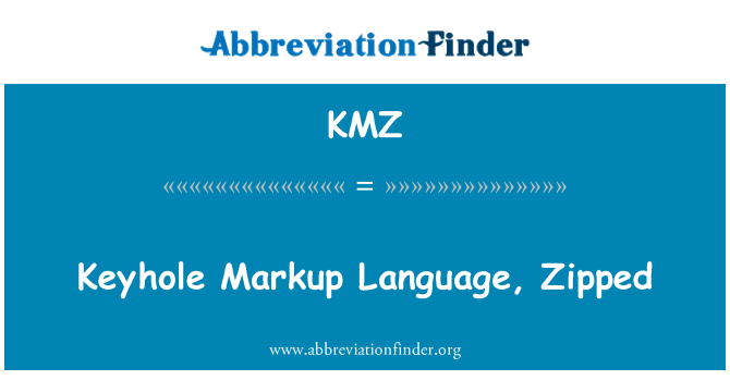 KMZ: Keyhole Markup Language, zippato